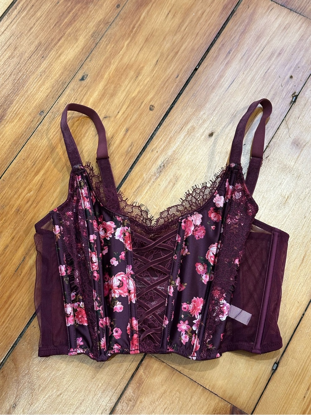 Victoria's Secret Dream Angels Unlined Lace-Up Corset Top